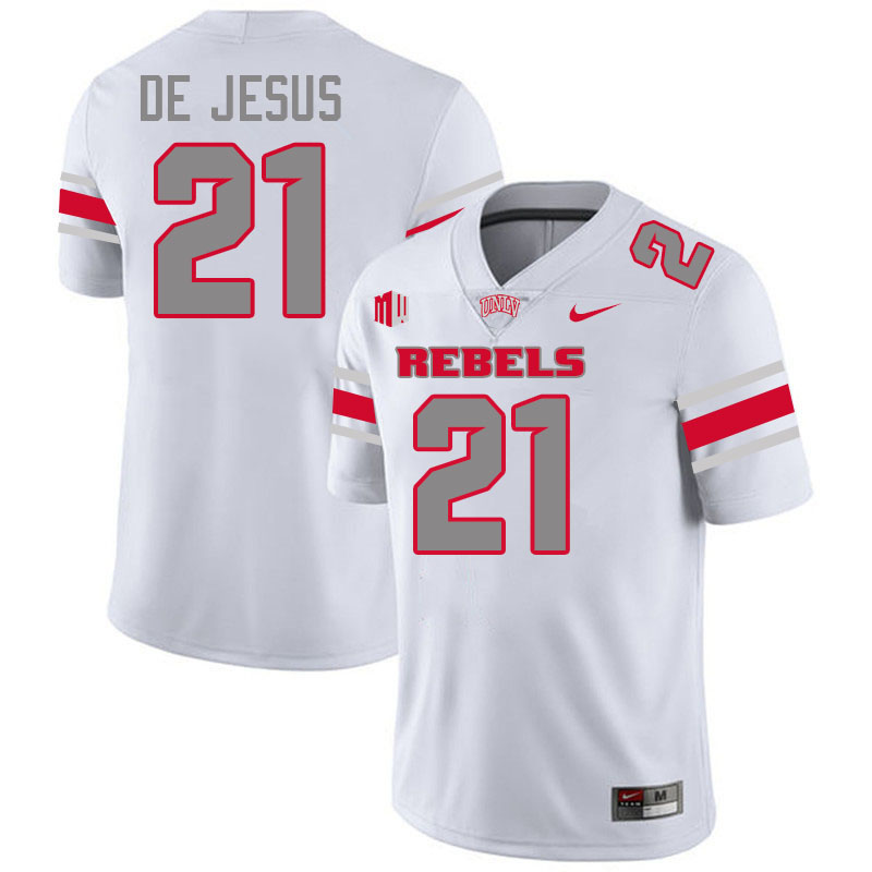 UNLV Rebels #21 Jacob De Jesus Jersey Football College Uniforms,Apparels-White